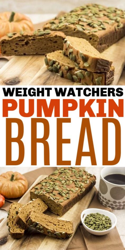 Ww Bread, Ww Deserts, Weight Watchers Appetizers, Weight Watcher Cookies, Pumpkin Bread Recipe Healthy, Ww Sweets, Moist Bread, Low Calorie Pumpkin, Healthy Pumpkin Dessert