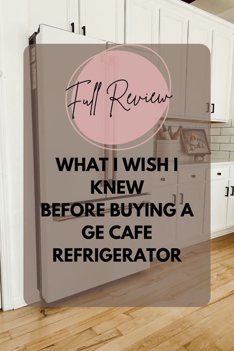 Ge Cafe Refrigerator Stainless Steel, Cafe Style Kitchen Appliances, Cafe Fridge Kitchen, Coffee Bar Refrigerator, Ge Profile Appliances Kitchens, Cafe Refrigerator In Kitchen, 60” Refrigerator, Ge Cafe Counter Depth Refrigerator, White Refrigerator Kitchen Wood Cabinets