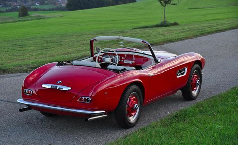 1958 BMW 507 for Sale - 507 Owned by Albrecht Graf von Goertz Bonhams Auction Porsche Convertible, Bmw Convertible, Bmw 507, Red Sports Car, Bmw Sport, Bmw Classic Cars, Old Vintage Cars, Vintage Sports Cars, Best Muscle Cars