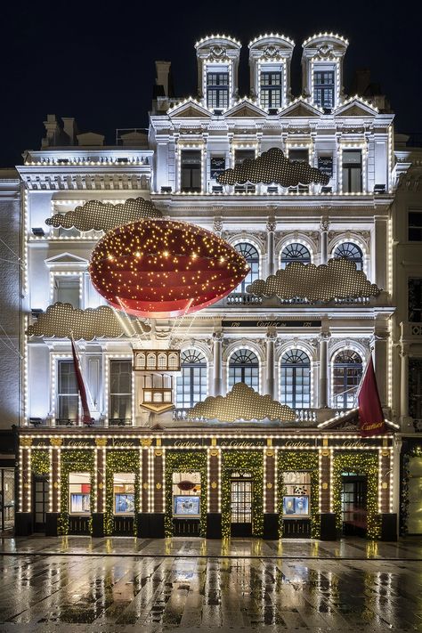 Commercial Christmas Decor, Outdoor Christmas Light Displays, Christmas Building, Kenwood House, Restaurant Facade, Eltham Palace, Commercial Christmas Decorations, City Christmas, Christmas Destinations