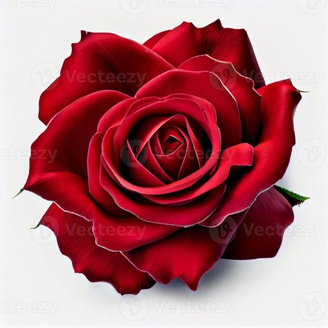 Top view of a red rose on a white background, perfect for representing the theme of Valentine's Day. Rose Top View, Neotrad Rose, Rosé Cartoon, Oni Tattoo, Science Lab, Cityscape Photos, Rose Painting, Heart With Arrow, Custom Illustration