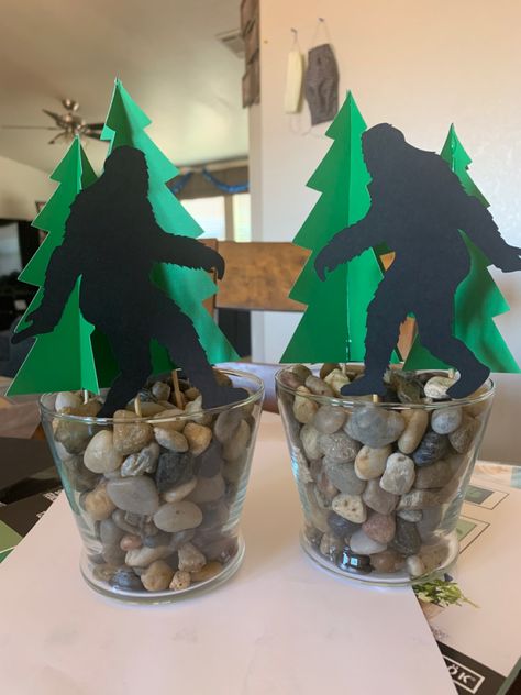 Bigfoot Themed Party, Bigfoot Party Decorations, Bigfoot Birthday Party Decorations, Sasquatch Party Ideas, Bigfoot Themed Birthday Party, Sasquatch Birthday Party, Bigfoot Party Ideas, Bigfoot Birthday Party Ideas, Big Foot Party Ideas