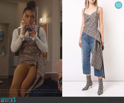 Zoe Grownish Outfits, Zoey Grownish Outfits, Grownish Zoey Outfits, Zoey Grownish, Grownish Zoey, Grownish Hairstyles, Zoey Johnson Hairstyles, Blackish Outfits, Grownish Outfits