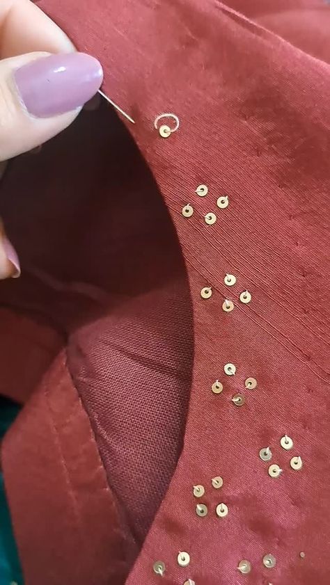 Faiza yasir | Customisable formal wear sequence work dress on velvet silk. Dm to place an order or to enquire. . . . . . #sequencework #pakistanifashion | Instagram Sequence Design Embroidery, Cloth Stitching Ideas, New Simple Dress Design, Types Of Fabrics For Dresses, Hand Work Kurti Designs Latest, Hand Work Dress Design, Salwar Embroidery Design, Velvet Kurtis Design, Simple Dress Design