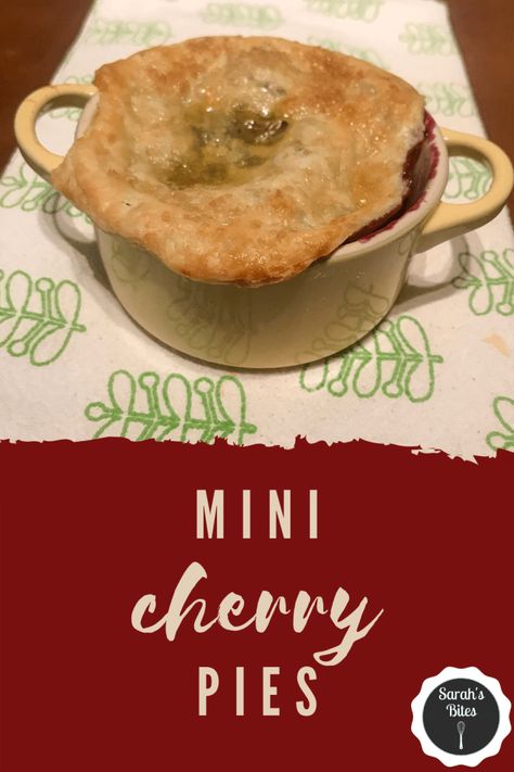 Mini Cherry Pies Unique Pie Recipes, Mini Cherry Pies, Cherry Pies, Unique Pies, Cherry Pie Recipe, Grilled Pork Tenderloin, Individual Desserts, Fresh Cherries, No Bake Pies