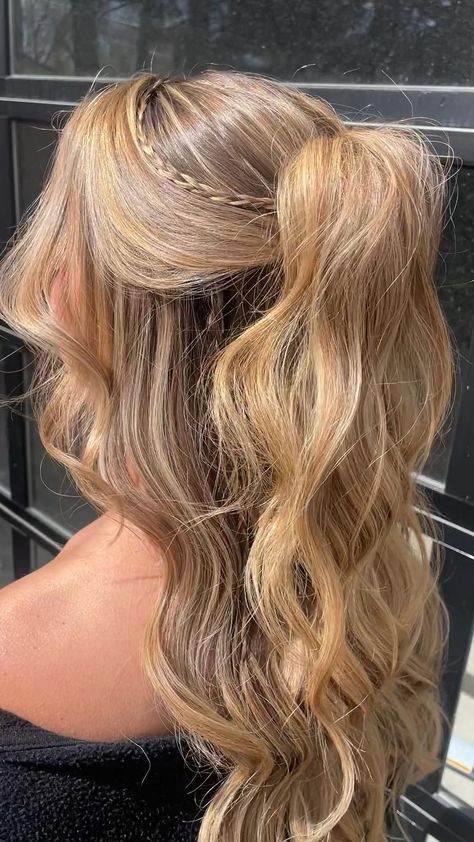 Cute Prom Hairstyles, Simple Prom Hair, Ball Hairstyles, Hoco Hairstyles, Dance Hairstyles, Prom Hairstyles For Long Hair, Blonde Hair Inspiration, Peinados Fáciles Para Cabello Corto, Hair Stylies