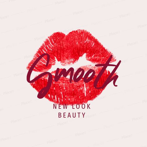 Placeit - Beauty Logo Maker Featuring a Lipstick Kiss Liptint Logo Design Ideas Minimalist, Lips Logo Branding Aesthetic, Lipstick Logo Design Ideas, Liptint Logo Design Ideas Aesthetic, Kiss Logo Design, Liptint Logo Template, Lip Logo Design Ideas, Lips Logo Branding, Liptint Logo Design Ideas