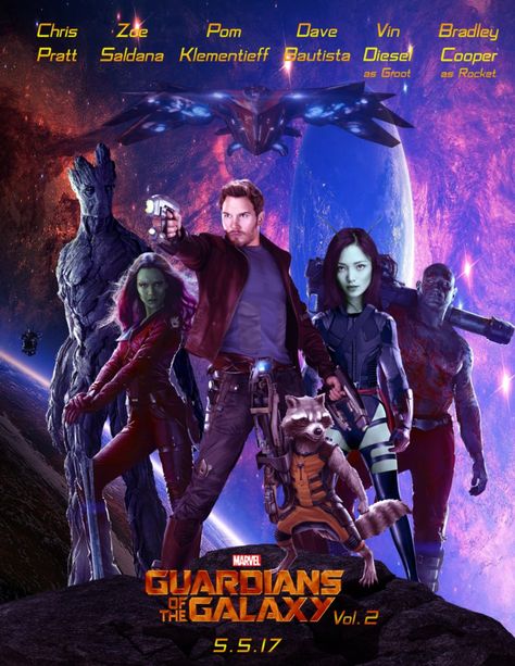 Poster from the film Guardians Of The Galaxy Vol 2 Garden Of The Galaxy, Gardens Of The Galaxy, Marvel Movie Posters, Galaxy Movie, Guardians Of The Galaxy Vol 2, Peter Quill, Rocket Raccoon, Alternative Movie Posters, Star Lord