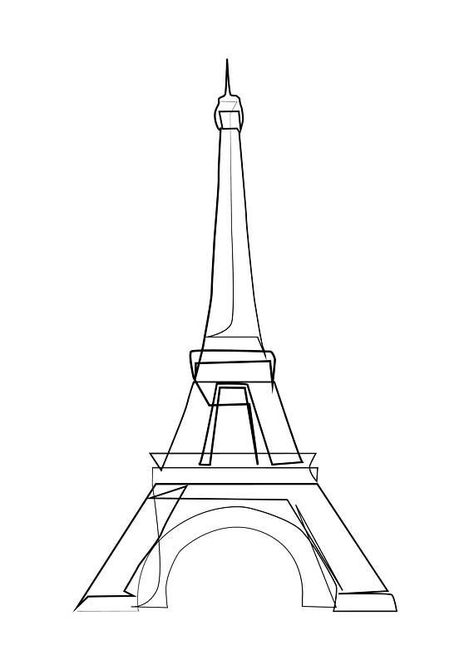 Eiffel Tower Tattoo, Paris Tattoo, Eiffel Tower Art, Art One Line, Coffee Cup Art, Bookmark Printing, Modern Packaging, One Line Art, Paper Background Texture