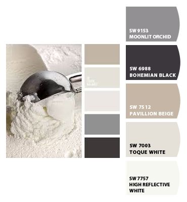 Paint colors from ColorSnap by Sherwin-Williams Bathroom Colors Schemes, Flat Bedroom, In Color Balance, Color Palette Ideas, Black Color Palette, Palette Ideas, Room Color Schemes, Neutral Living Room, Trendy Bathroom