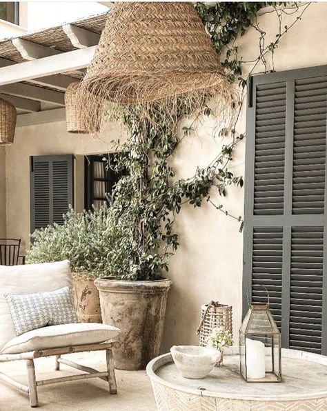 Morocco Decor, Tuscany Style, French Farmhouse Style, Cosy House, Cottage Garden Design, French Doors Patio, Mediterranean Garden, Spanish House, Dream House Exterior