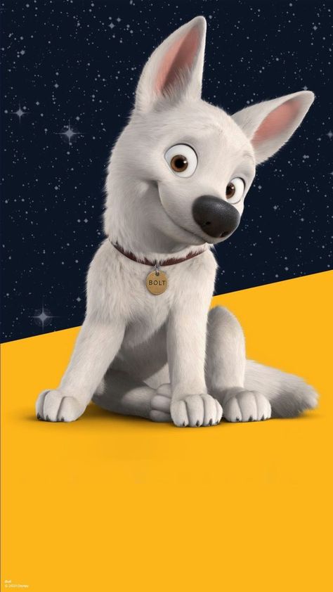 #disney #bolt #perro #dog #wallpaper Bolt Dog Wallpaper, Dog Aesthetic Pfp, Cartoon Dog Wallpaper, Bolt Characters, Bolt Wallpaper, Funny Cute Aesthetic, Disney References, Disney Bolt, Bolt Art