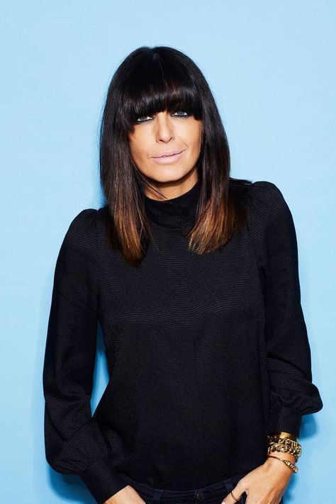 Claudia Winkleman Hair, Sweeping Fringe, Claudia Winkleman, Honey Hair Color, Sleek Hair, Lighter Hair, Plain Sweaters, Beauty Regime, Strictly Come Dancing