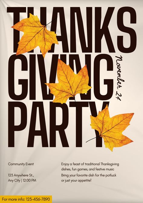 To use this editable Thanksgiving Party Poster, simply follow the link of the pin and start editing.
Check out more in our Canva account @myteamplates and follow!
#Canva#CanvaTemplates#Thanksgiving Thanksgiving Poster Design, Thanksgiving Ads, Announcement Poster, Thanksgiving Post, Thanksgiving Poster, Autumn Party, Thanksgiving Dishes, Thanksgiving Traditions, Photo Collage Maker