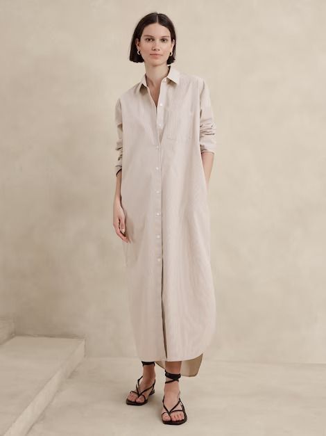 Women's Dresses | Banana Republic Factory Shirtdress Styling, Dresses For Women Classy, Long Linen Dresses, Beige Shirt Dress, Shirt Dress Fall, Mommy Fashion, Greece Outfit, Shirt Dress Outfit, Dresses Formal Elegant