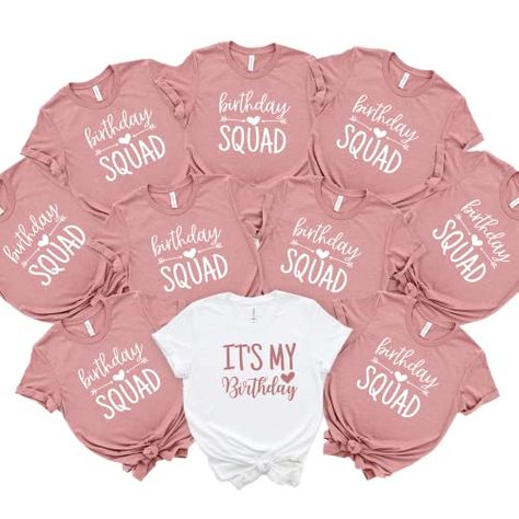 Personalized Text Name and Year Birthday Party Group Shirts, Birthday Squad Group Photo Shirts, Birthday Matching Party Shirt, Women Birthday Squad Shirts, Custom Text Birthday Shirt, Birthday Crew Shirts, Birthday Squad Shirts, It's My Birthday, Squad Shirt, Group Shirts, Birthday Tshirts, Women Birthday, Group Photo, Birthday Woman