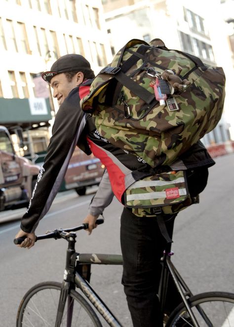 Bike Delivery, Perfect Hands, Manhattan Portage, Helmet Bag, Hip Pouch, Bike Messenger, Cycling Backpack, Delivery Bag, Bicycle Bag