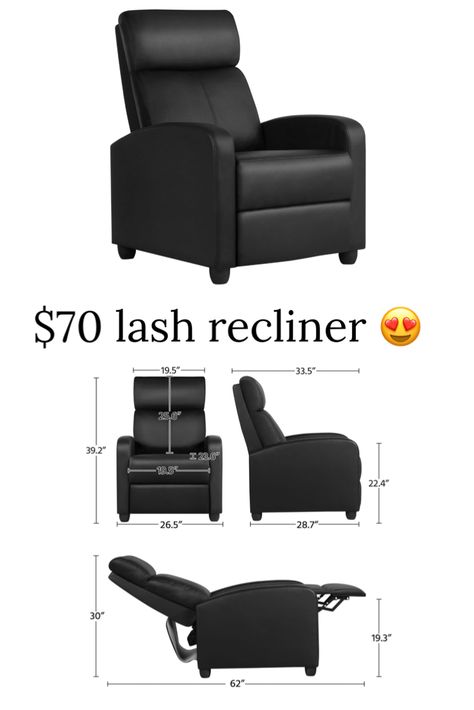 ✨ Elevate your lash extension sessions with our Lash Recliner – the ultimate blend of comfort and affordability! 💖 🪑 Features: Maximum Comfort: Designed optimal lumbar support. Adjustable Design: Customize height and recline settings. Premium Upholstery: Stylish and easy-to-clean. Sturdy Construction: Durable for daily use. 💸 Special Price: $70 – Transform your lash studio without breaking the bank! 🛍️ Upgrade your lash space today! #LashRecliner #AffordableLuxury #LashTechEssentials Lash Tech Recliner, Lash Recliner Chair Set Up, Lash Recliner, Leather Recliner Sofa, Lash Studio, Lash Room, Reclining Armchair, Recliner Sofa, Theater Seating