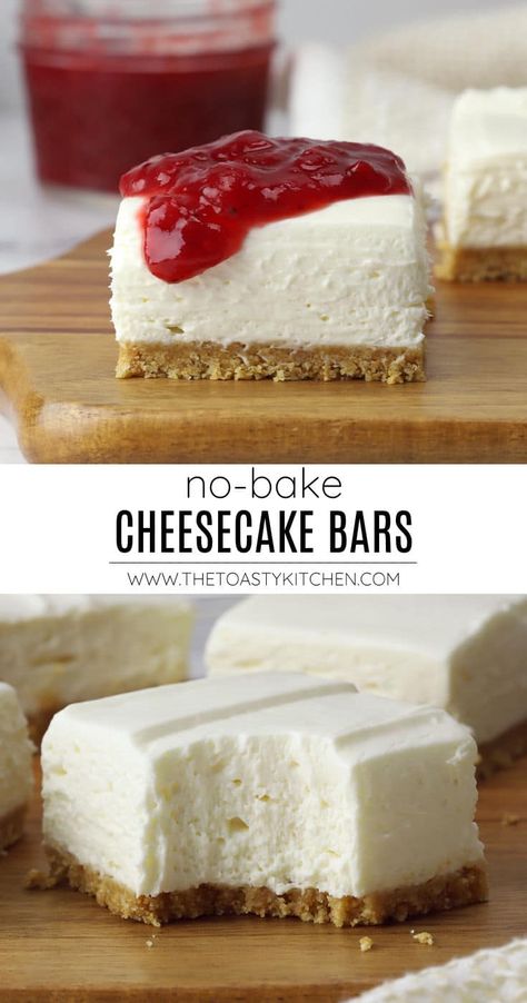 Magic Cheesecake Bars, Easiest No Bake Cheesecake, Cheesecake Squares No Bake, Quick Cheesecake Desserts, Cheesecake Squares Recipes Easy, Summer Cheesecake Recipes No Bake, Fast Cream Cheese Dessert, Fluffy Cheesecake Recipe No Bake, No Bake Cheesecake For A Crowd