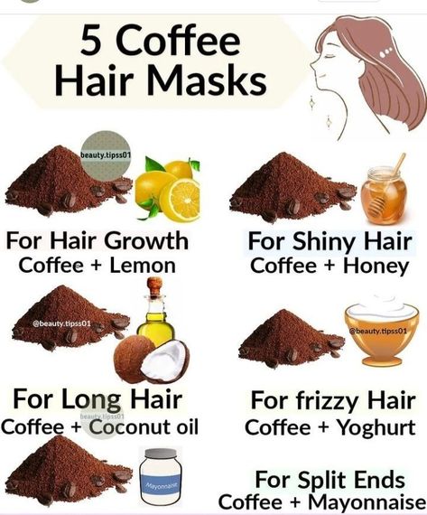 Coffee In Hair Mask, Frizzy Hair Mask Diy, Hair Mask With Coffee, Hair Homemade Mask, Homemade Hair Mask For Shiny Hair, Home Made Hair Mask For Frizzy Hair, Hair Mask Tips, How To Use Coffee For Hair, Natural Hair Mask For Frizzy Hair