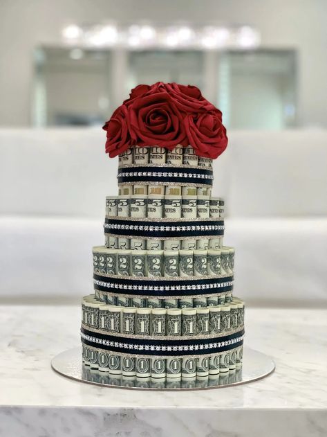 How to ask for cash instead of wedding gifts in 2022 | Photography by Money Wedding Cake, Gift Packing Ideas, Money Cakes, Money Wedding, Graduation Money, Money Cake, Money Bouquet, Creative Money Gifts, Birthday Money