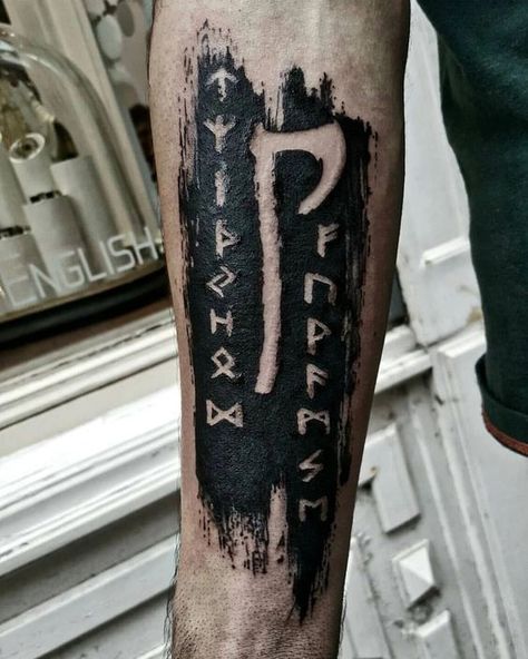 Norse Forearm Tattoo, Blending Tattoos Together, Vikings Runes Tattoo, Viking Forearm Tattoo Men, Norse Tattoo Sleeve, Viking Style Tattoo, Viking Runes Tattoo, Runes Tattoo, Valhalla Tattoo