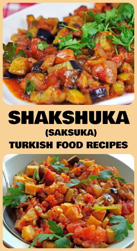 Saksuka Recipe, Turkish Meze, Turkish Food Recipes, Turkish Vegetables, Turkish Recipe, Shakshuka Recipes, Doner Kebab, Chef Food, Turkish Food