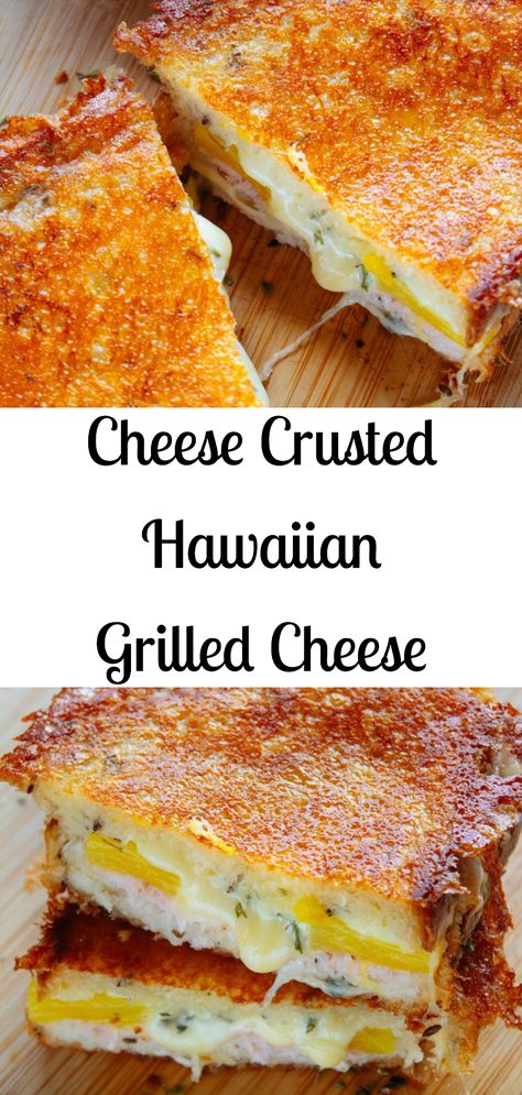 Cheese Crusted Hawaiian Grilled Cheese Grilled Cheese Social Hawaiian Roll French Toast, Cornbread Grilled Cheese, Ham Cheese Grilled Sandwich, Grilled Cheese Maker Recipes, Lasagna Grilled Cheese Sandwiches, Grilled Cheese Ideas Sandwiches, Crazy Grilled Cheese Recipes, Hawaiian Pizza Grilled Cheese Sandwich, Dipping Sauce For Grilled Cheese