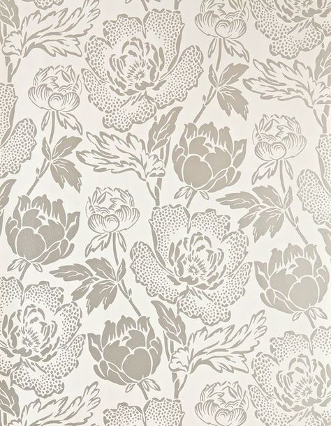 Free Wallpaper Samples, Farrow Bal, Farrow & Ball Wallpaper, Romantic Floral Print, Peony Wallpaper, 3d Cnc, Farrow And Ball Paint, Cream Wallpaper, Wallpaper Tumblr