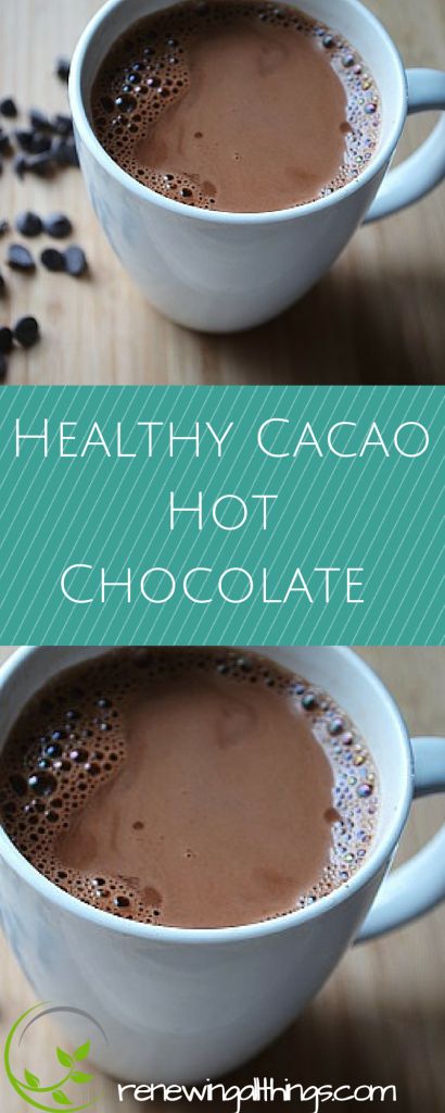 Cacao Hot Chocolate, Gluten Free Hot Chocolate, Healthy Hot Chocolate Recipe, Chocolate Surprise, Hot Chocolate Mix Recipe, Healthy Hot Chocolate, Cacao Recipes, Winter Drink, Hot Cocoa Recipe