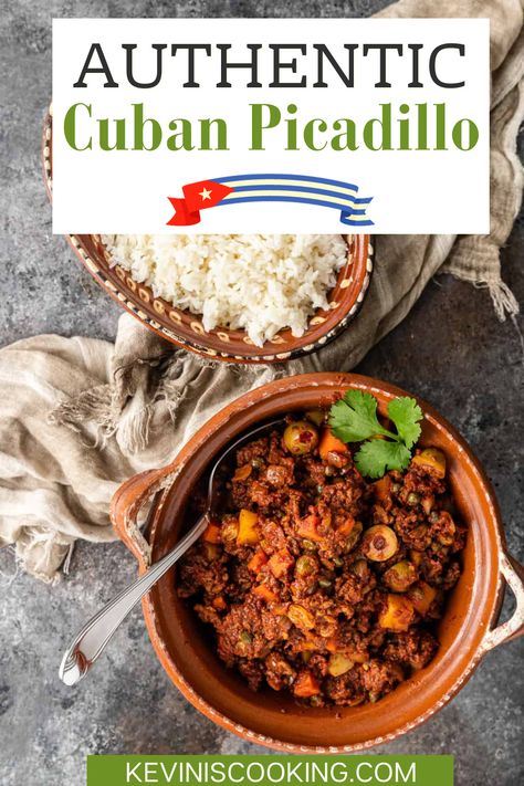 This Authentic Cuban Picadillo recipe is easy to make and loaded with genuine Latin American flavor. Bursting with ground meat, capers, olives, and raisins, this dish is beefy, briny, slightly sweet, and incredibly satisfying. I never would have guessed these ingredients go together, but taste and see! This beef picadillo recipe takes only 15 minutes to prepare and less than an hour to cook. What a great way to expand your palate while impressing your friends! Best Cuban Picadillo Recipe, Cuban Picadillo Authentic, Picadillo Recipe Cuban, Authentic Cuban Picadillo Recipe, Cuban Picadillo Recipe, Pulled Pork Instant Pot, Cuban Picadillo, Beef Picadillo, Indulgent Recipes