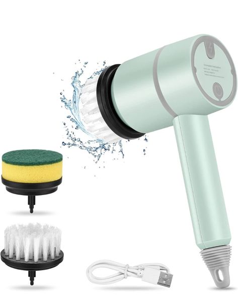 Try this amazing electric cleaning brush it has changed the way I clean forever ! And it's rechargeable Power Shower, Electric Cleaning Brush, Electric Brush, Shower Scrubber, Bathroom Tub, Cleaning Items, Dirty Dishes, Shower Cleaner, Oil Stains