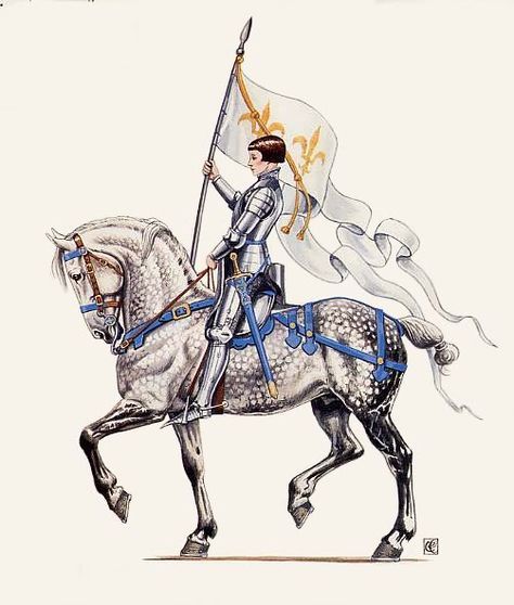 Joan Of Arc Tattoo Drawing, Joan Of Arc Flag, Joan Arc Illustration, Joan Of Arc Line Drawing, Joan Of Art Painting, Saint Joan Of Arc Art, Joan Of Arc Art Paintings, Medevil Aesthetic, Joan Of Arc Aesthetic