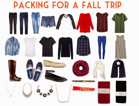 Packing Tips And Tricks for a Fall Trip: What To Pack Packing For Fall Weekend Trip, What To Pack For Fall Vacation, Travel Packing Aesthetic, Packing Outfits, Packing Aesthetic, Packing Tips And Tricks, Travel Packing Outfits, Packing Wardrobe, Weekend Packing