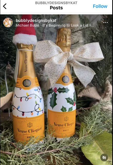 Nye Painted Champagne Bottle, Nutcracker Champagne Bottle, Holiday Painted Champagne Bottle, Painted Patron Bottles, Veuve Painted Bottle, Christmas Wine Bottle Painting, Lamarca Prosecco Painted Bottle, Mod Podge Champagne Bottle, Christmas Painted Bottles