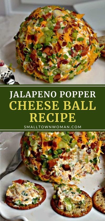 Popper Cheese Ball, Cheese Ball Recipe, Jalapeno Cheese, Best Appetizer Recipes, Jalapeno Popper, Cheese Ball Recipes, Finger Food Appetizers, Creamy Cheese, Smoked Bacon