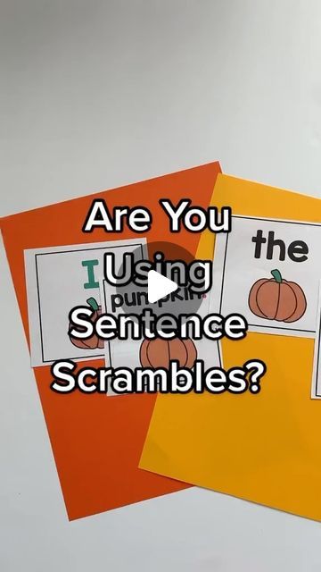 Amanda | Kindergarten Writing on Instagram: "‼️DOLLAR DEAL TODAY ONLY‼️

Comment SCRAMBLE and I’ll send you the link directly 🫶

These are OCTOBER sentence scrambles that you can use during reading centers and have your students practice sentence structure 

My fav part is the first word is green for go and the punctuation is red for stop. 

After your students have moved those two cards, they will read and move around the remaining cards until it makes sense 🤗

Annnd they can even practice writing the sentence on a recording sheet!

PS I have a huge monthly sentence scramble bundle!

Wanting all the words to be decodable? No worries I have a phonics sentence scramble bundle too based on phonic skills like CVC, blends, CVCE, etc! 

#sentencewriting #sentencescramble #kindergarten #kinder Sentences Kindergarten, Kindergarten Writing Activities, Sentence Scramble, Text Structure, Sentence Starters, Future Teacher, The Sentence, Practice Writing, Sentence Writing