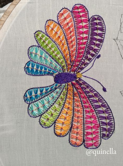 Aari embroidery Motifs For Embroidery Design, Patch Work Embroidery Motifs, Aari Butterfly Design, Y Stitch Aari Work Design, Pattern Stitch Design In Aari Work, Butterfly Stitch Type 2 Design In Aari, Aari Pattern Design, Butterfly Stitch In Aari, Back Chain Stitch Design In Aari