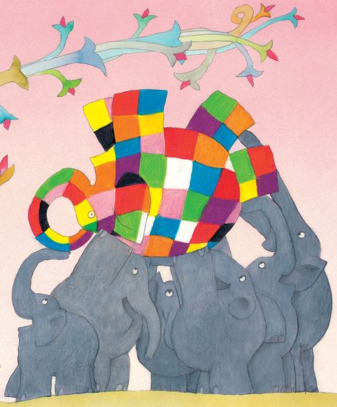 Elmer The Elephants, Giraffes Cant Dance, Elephant Illustration, Elementary School Counseling, Leader In Me, Elephant Love, Elephant Art, Beginning Of School, Literature Art