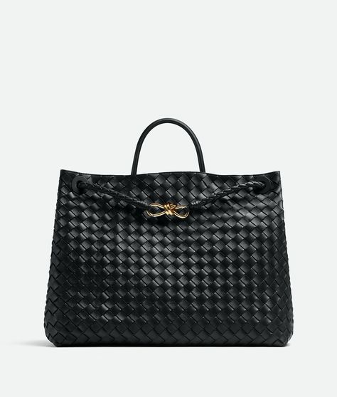 Andiamo Bag, Bottega Veneta Andiamo, Short Leather Jacket, Bottega Veneta Bag, Bottega Veneta Intrecciato, Black Shop, Large Shoulder Bags, Eyewear Womens, Black Hardware