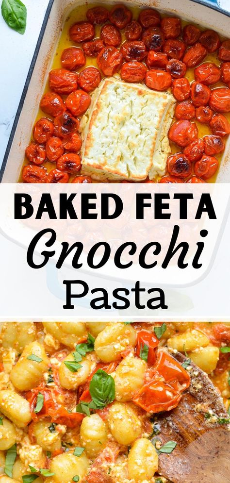 Greek Feta Pasta Bake, Gnocci Meals Gnocchi Recipes Vegetarian, Gf Potato Gnocchi Recipes, Italian Dinner Recipes Vegetarian, Vegetarian Gnocchi Dishes, Easy Gnocchi Dinner Recipes, Dinner Recipes With Gnocchi, Meatless Gnocchi Recipes, Feta Cheese Dinner Recipes