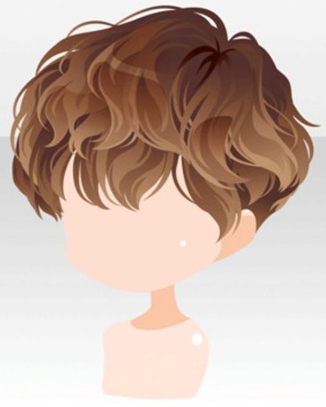 Chibi Curly Hair Drawing, Messy Hair Drawing Reference Male, Curly Anime Hair Male, Messy Hair Boy Drawing, How To Draw Fluffy Hair Guys, Chibi Curly Hair, Curly Anime Hair, Gacha Oc Hair Ideas Male, Hair References Drawing