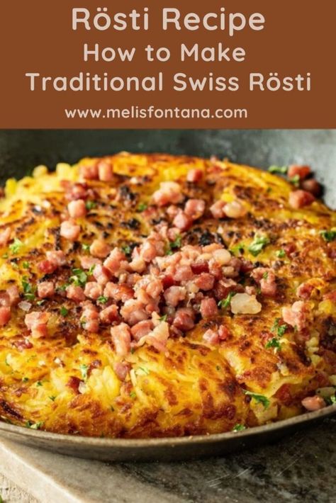 Rösti Recipe | How to Make Traditional Swiss Rösti 1 German Rosti Recipe, Swiss Rosti Recipe Switzerland, Swiss Potato Rosti, Swiss Rosti Potatoes Recipes, Vegetable Rosti Recipe, Rosti Recipe Swiss, Traditional Swiss Food, Swiss Foods Switzerland, Swiss Rosti Recipe