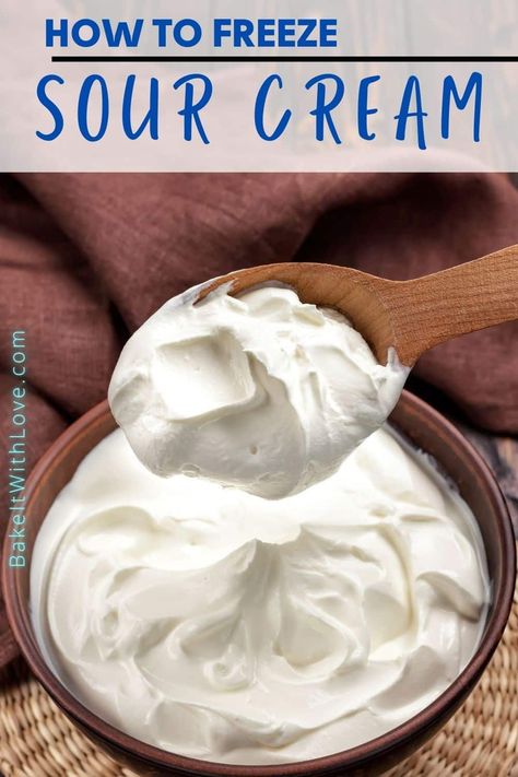 Sour Cream Uses Cooking, Freezing Sour Cream, Can You Freeze Sour Cream, Ways To Use Sour Cream, How To Use Up Sour Cream, Sour Cream Soup, Recipes To Use Up Sour Cream, Uses For Sour Cream, Freeze Sour Cream