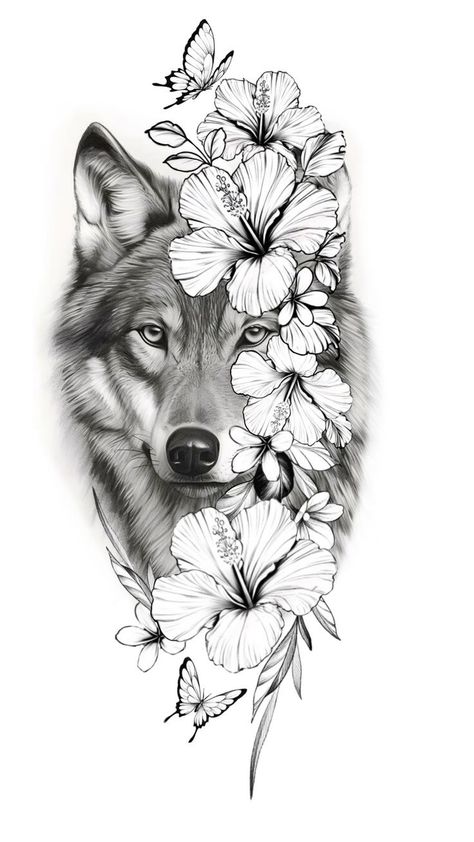 Two Wolves Tattoo, Wolf Tattoos For Women, Small Girly Tattoos, Hip Thigh Tattoos, Cross Tattoos For Women, Tattoos For Women Half Sleeve, Hip Tattoos Women, Wolf Tattoo Design, Disney Tattoo