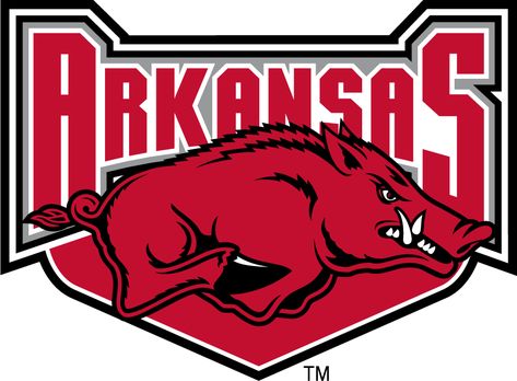 Arkansas Razorbacks Logo Secondary Logo (2001-2008) - SportsLogos.Net Arkansas Football, Custom Tattoos, Temporary Tattoo Sleeves, Custom Temporary Tattoos, Word Mark Logo, University Of Arkansas, Goals And Objectives, Arkansas Razorbacks, Fake Tattoos