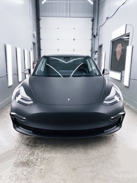 Tesla Model Y Matte Black, Tesla Model 3 Matte Black, Tesla Model 3 Wrap, Black Tesla Model 3, Black Tesla, Tesla Wrap, New Tesla Roadster, Tesla Car Models, Tesla Aesthetic