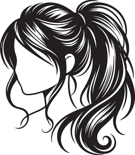 Woman Side View, Hairstyle Illustration, Side Pose, Open Hair, Hair Vector, Girl Hairstyle, Open Hairstyles, Wedding People, Cityscape Photos