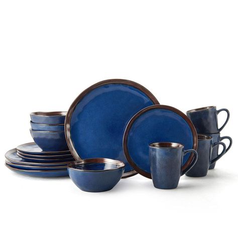 Fine China Dinnerware, Casual Entertaining, China Dinnerware Sets, Blue Dinnerware, Stoneware Dinnerware Sets, Stoneware Dinnerware, Reactive Glaze, Blue Bedding, Blue Frames