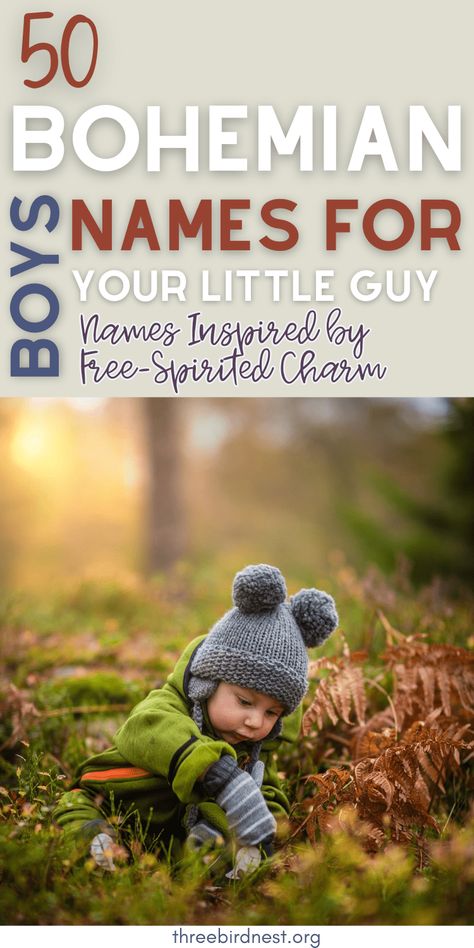 Discover 50 enchanting Bohemian boy names, each intricately woven with nature, mythology, and free-spirited charm. From the celestial vibes of Orion to the earthy resonance of River, explore a collection that transcends mere names, inviting you to embrace a lifestyle of creativity, joy, and harmonious connection with the world. Boho boy names, bohemian boy names, cute boy names, modern boy names, hippy boy names, boy names list, free spirited boy names. Witchy Boy Names, Ethereal Boy Names, Celestial Boy Names, Rustic Baby Names, Boho Boy Names, Nature Boy Names, Earthy Baby Names, Boy Names Spanish, Hipster Boy Names